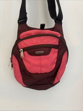 Columbia Pink and Burgundy Small Shoulder Bag